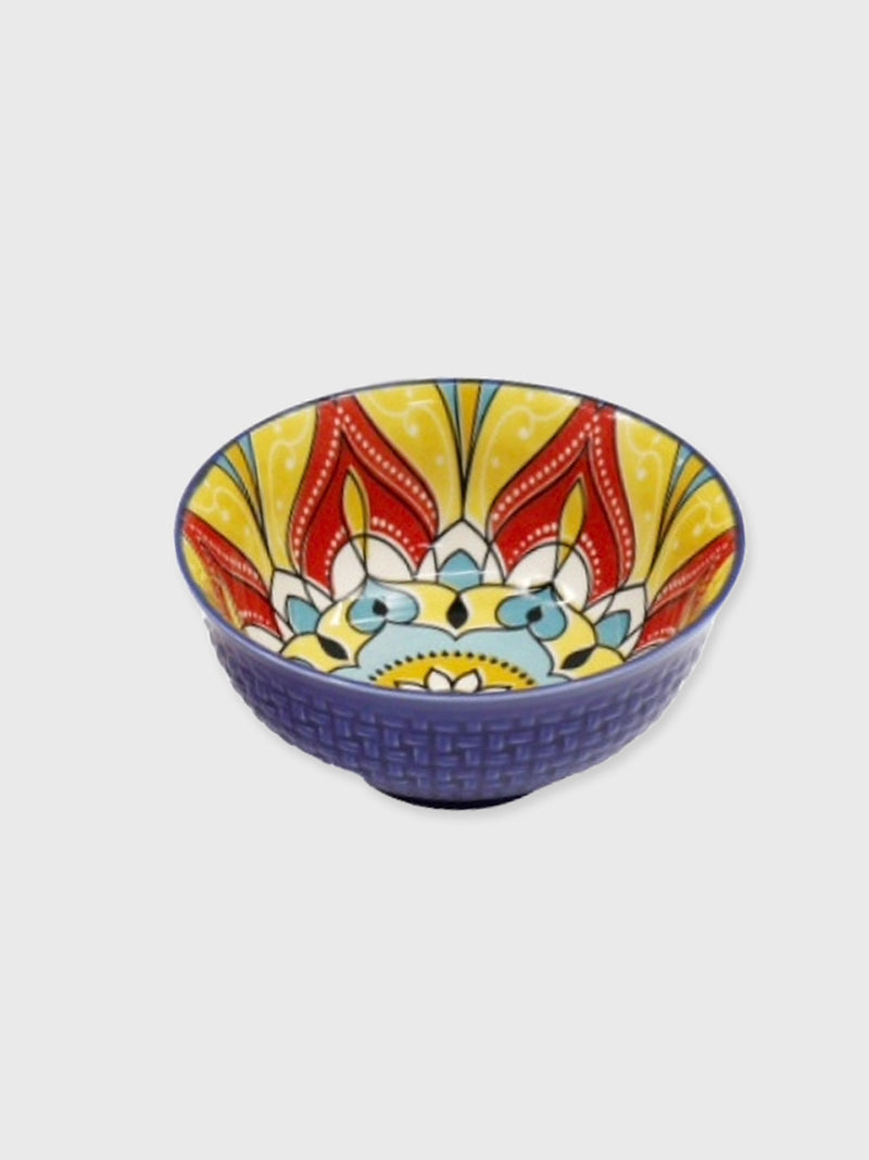 Ceramic Patterned Bowl 15cm - Blue