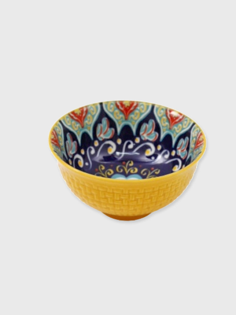 Ceramic Patterned Bowl 15cm - Yellow