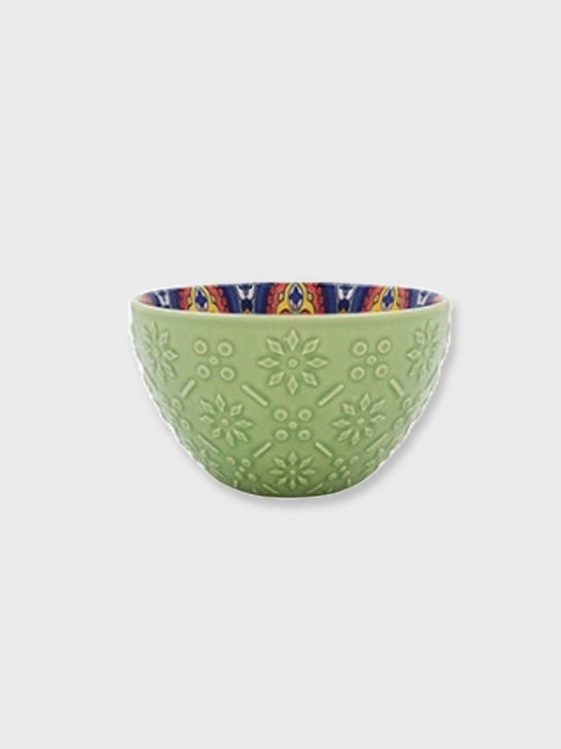 Ceramic Tuscany Bowl 12cm - Green and Blue