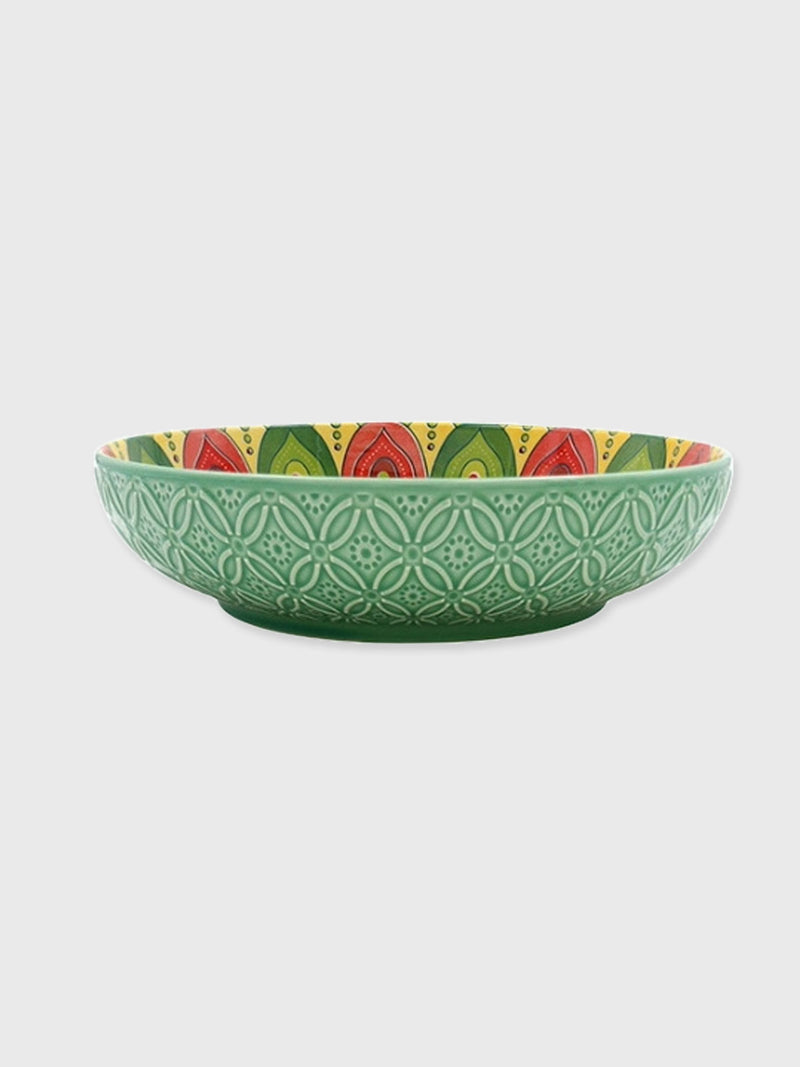 Ceramic Tuscany Bowl 22cm - Green