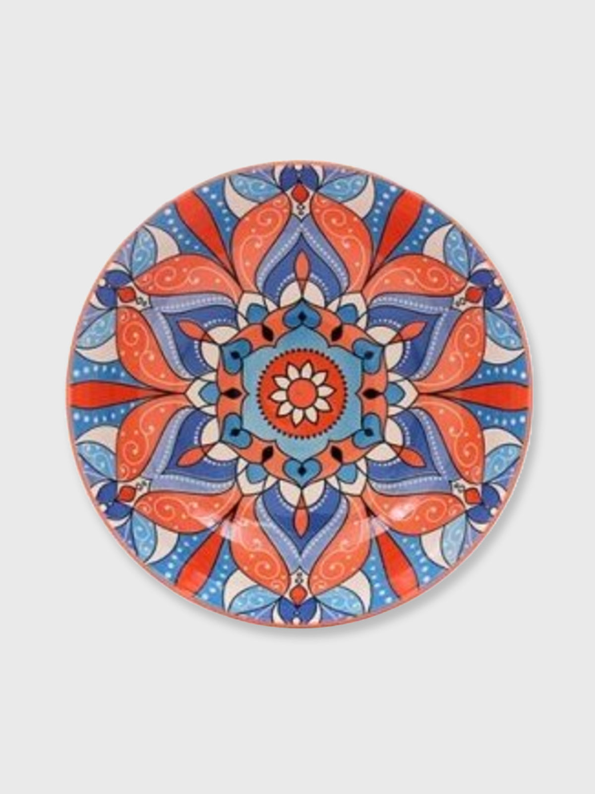 Ceramic Tuscany Bowl 26cm - Orange and Blue