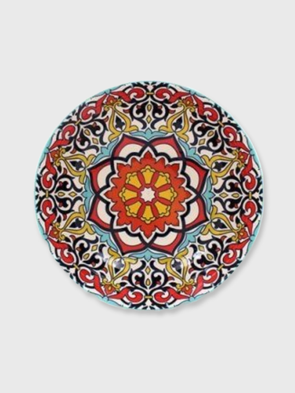 Ceramic Tuscany Bowl 26cm - Teal and Multi