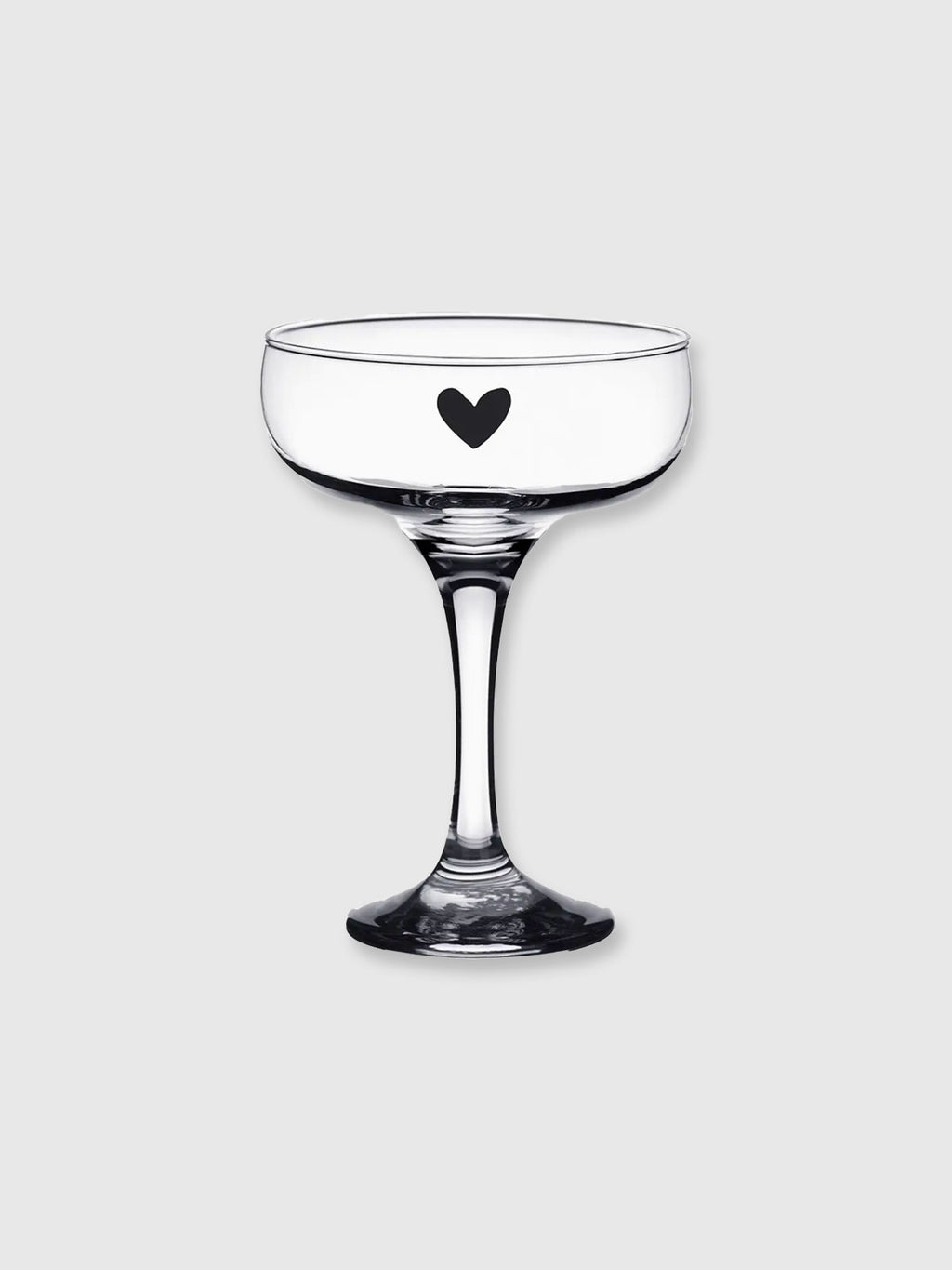 Coupe Glass - Black Heart