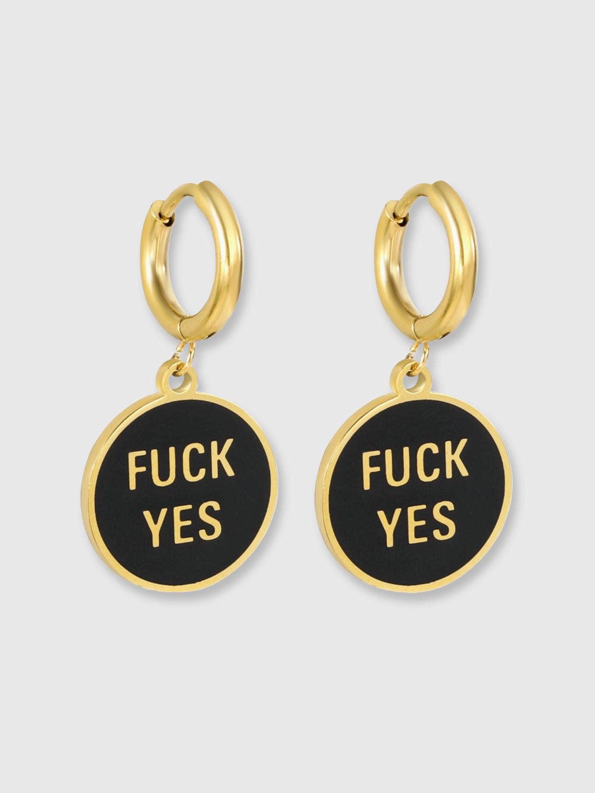 Cheeky Words Earrings - Fuck Yes