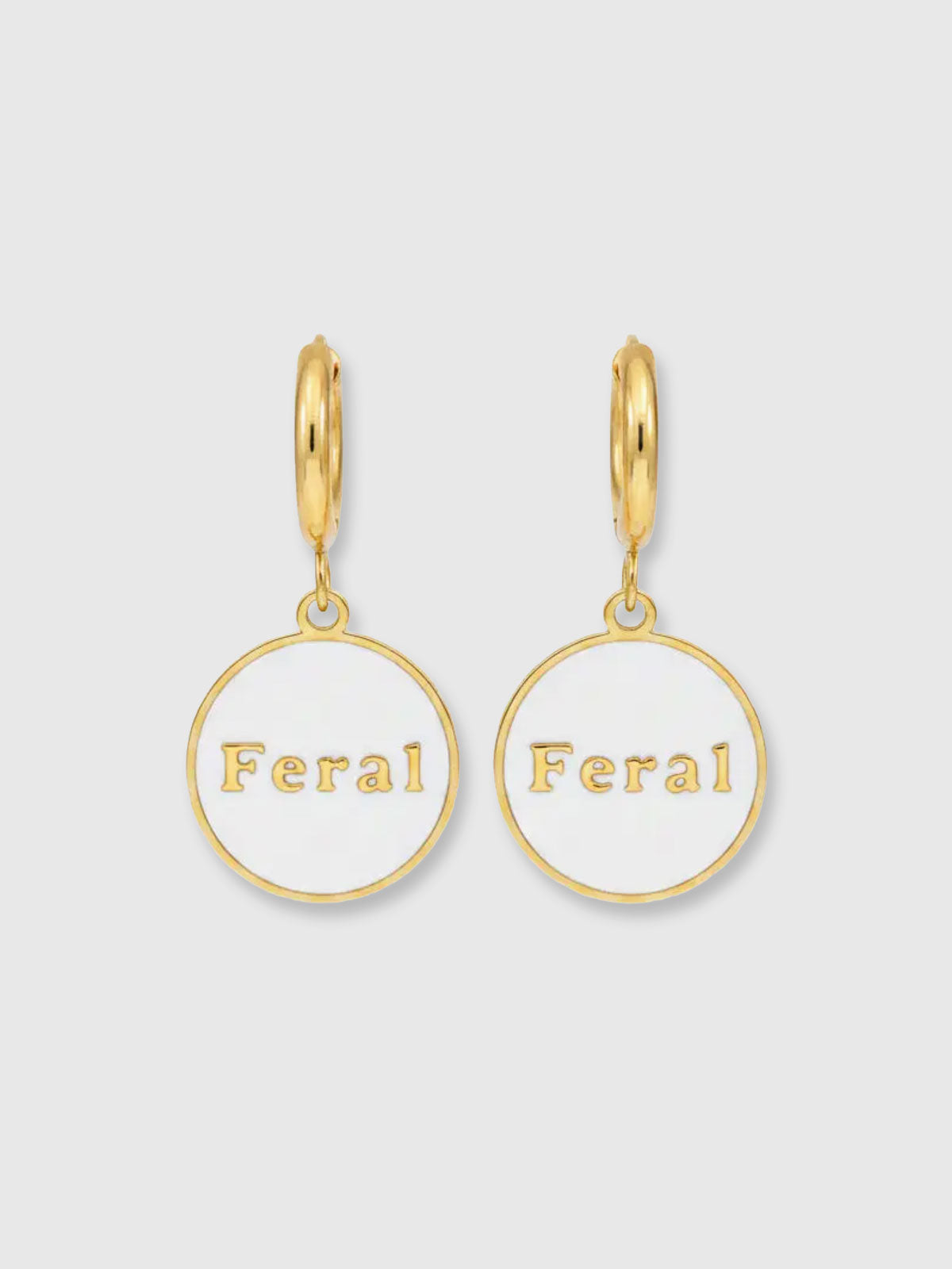 Cheeky Words Earrings - Feral