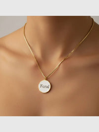 Cheeky Words Pendant Necklace - Feral - Gold