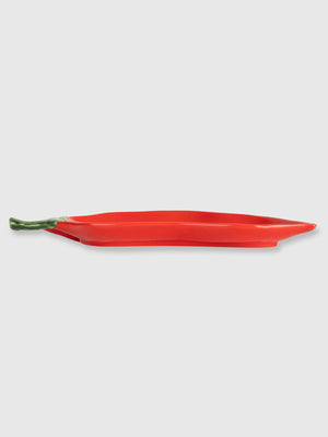 Red Chilli Shaped Serving Plate - 30cm