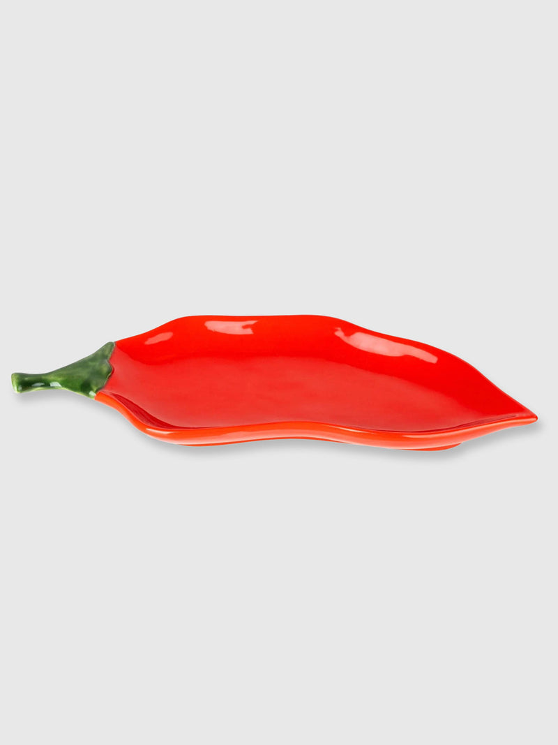 Red Chilli Shaped Serving Plate - 30cm