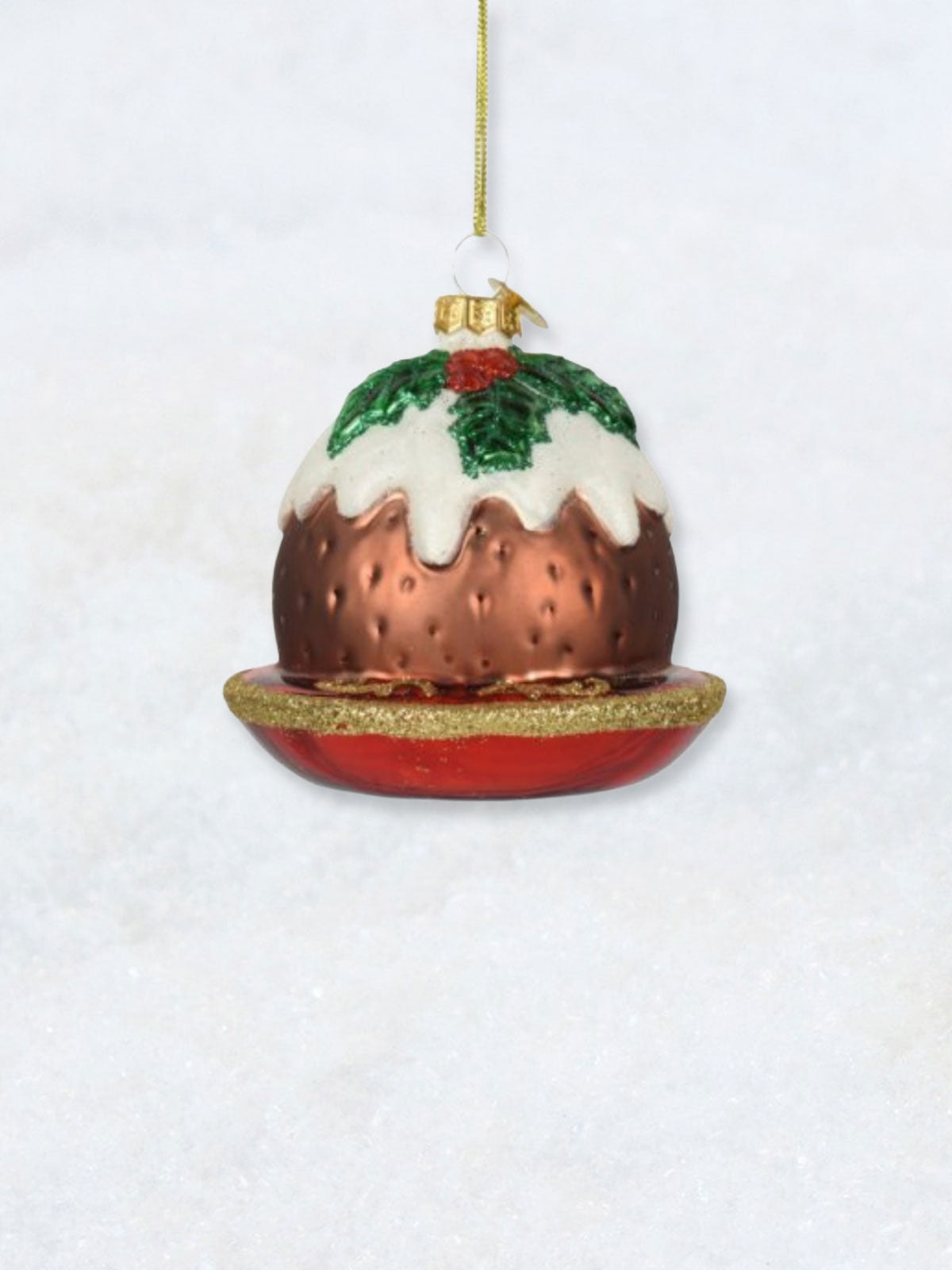Christmas Decoration - Christmas Pudding Glass Bauble