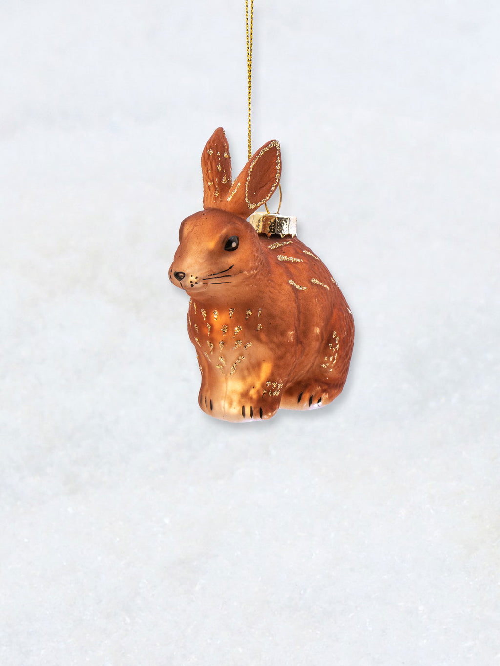 Christmas Decoration - Woodland Bunny Shaped Bauble