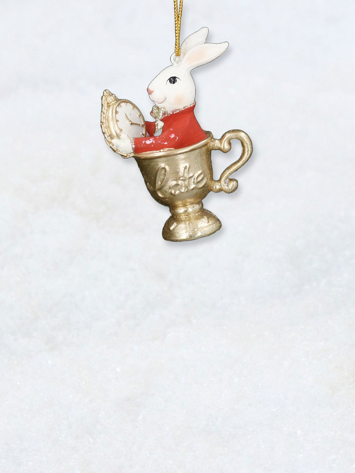 Christmas Decoration - Alice White Rabbit Tea Cup