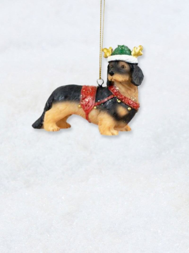 Christmas Decoration -  Festive Sausage Dog Dachshund