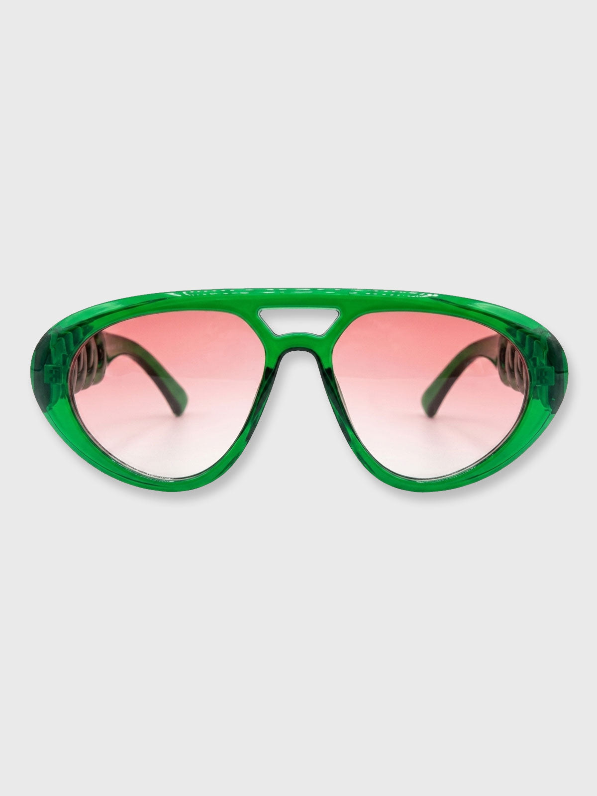 Sunglasses Chunky Aviator Watermelon Style Sunglasses - Green