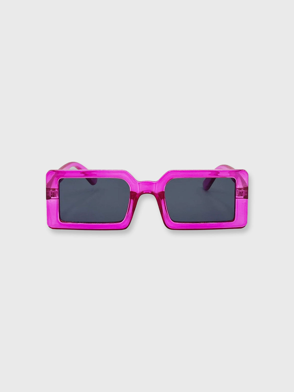 Sunglasses Chunky Rectangle - Hot Pink