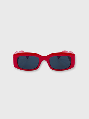 Sunglasses Chunky Rectangle - Red