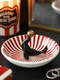 Ceramic Circus Seal Trinket Dish / Tray