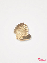 Small Scallop Clam Shell Shaped Trinket Dish - Gold