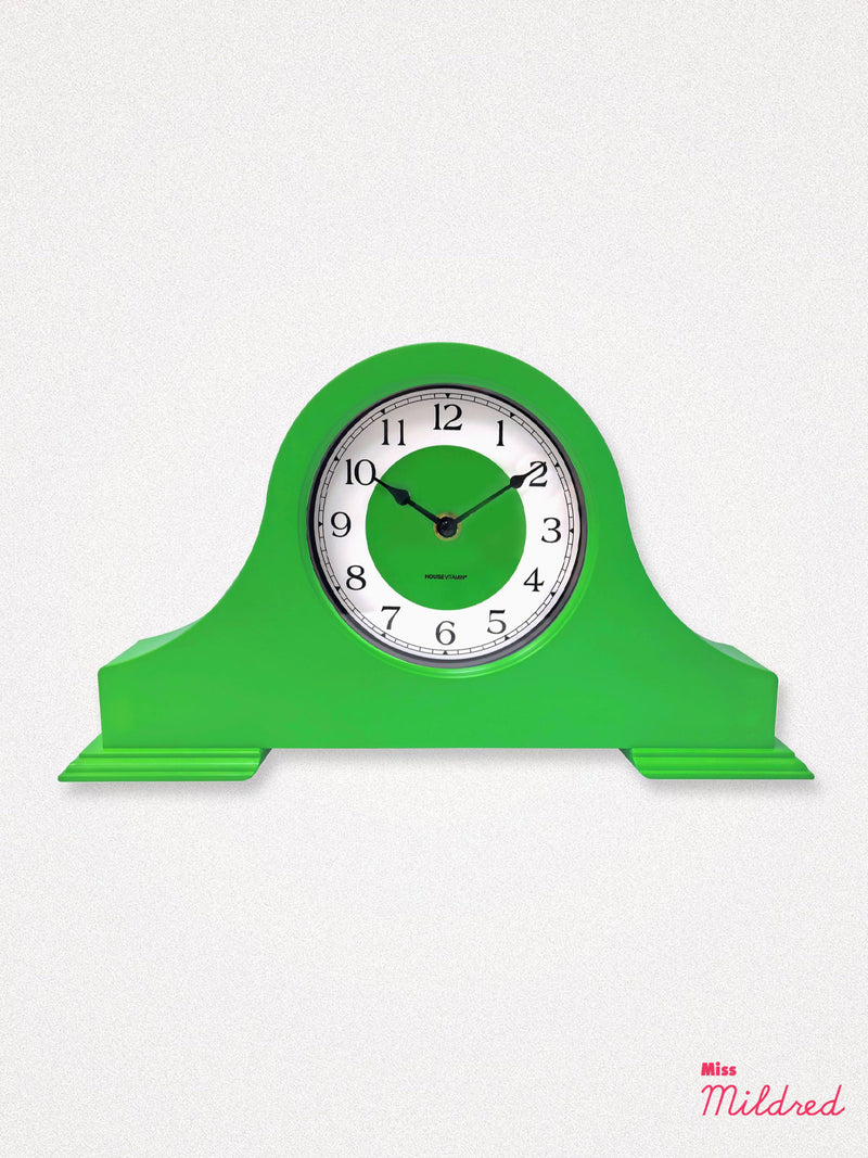 Modern Pop Mantel Clock - Green