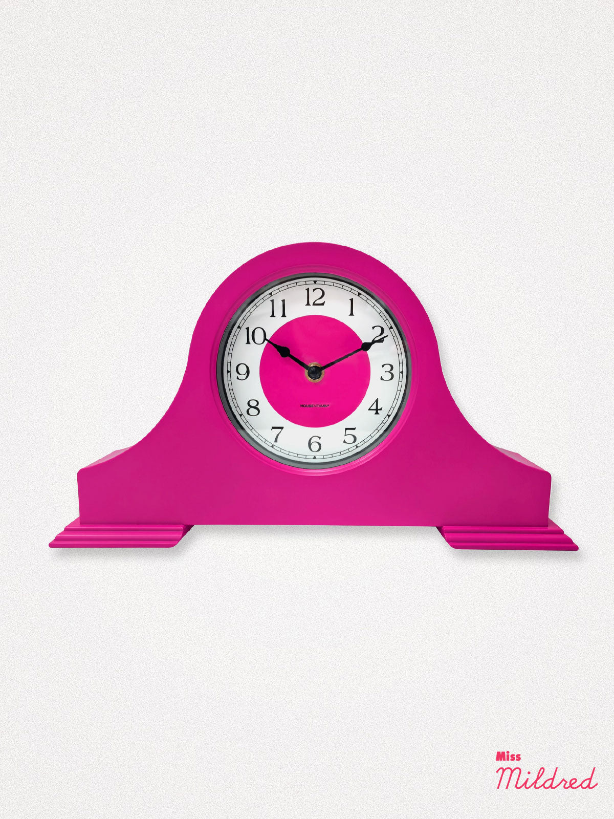 Modern Pop Mantel Clock - Neon Pink