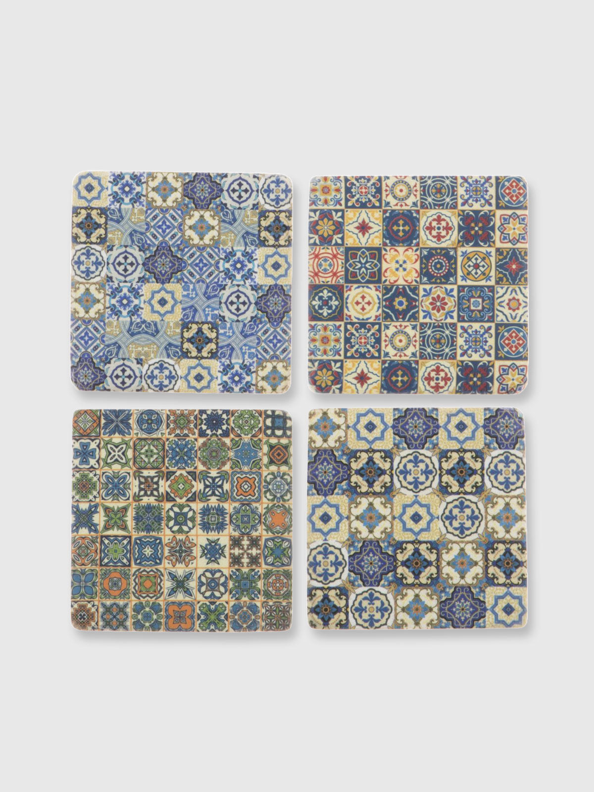 Patchwork Tile Coasters - Set of 4