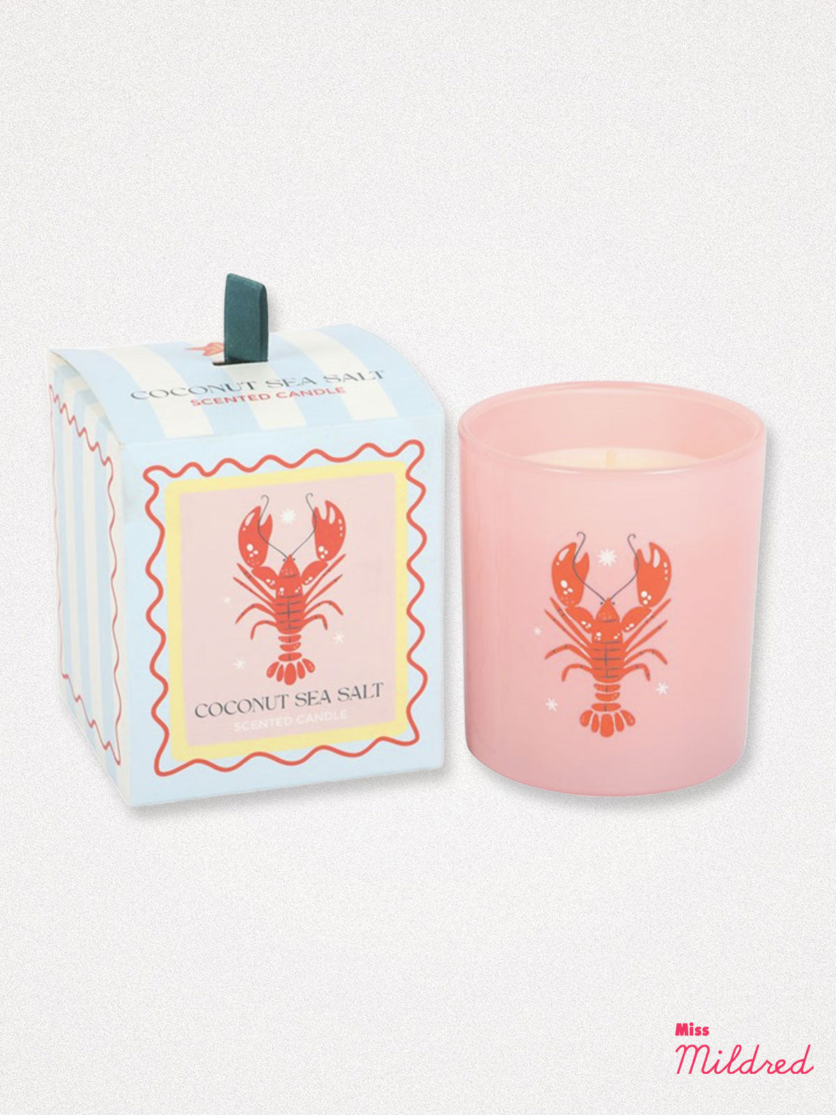 Lobster Design Coconut & Sea Salt Scented Candle