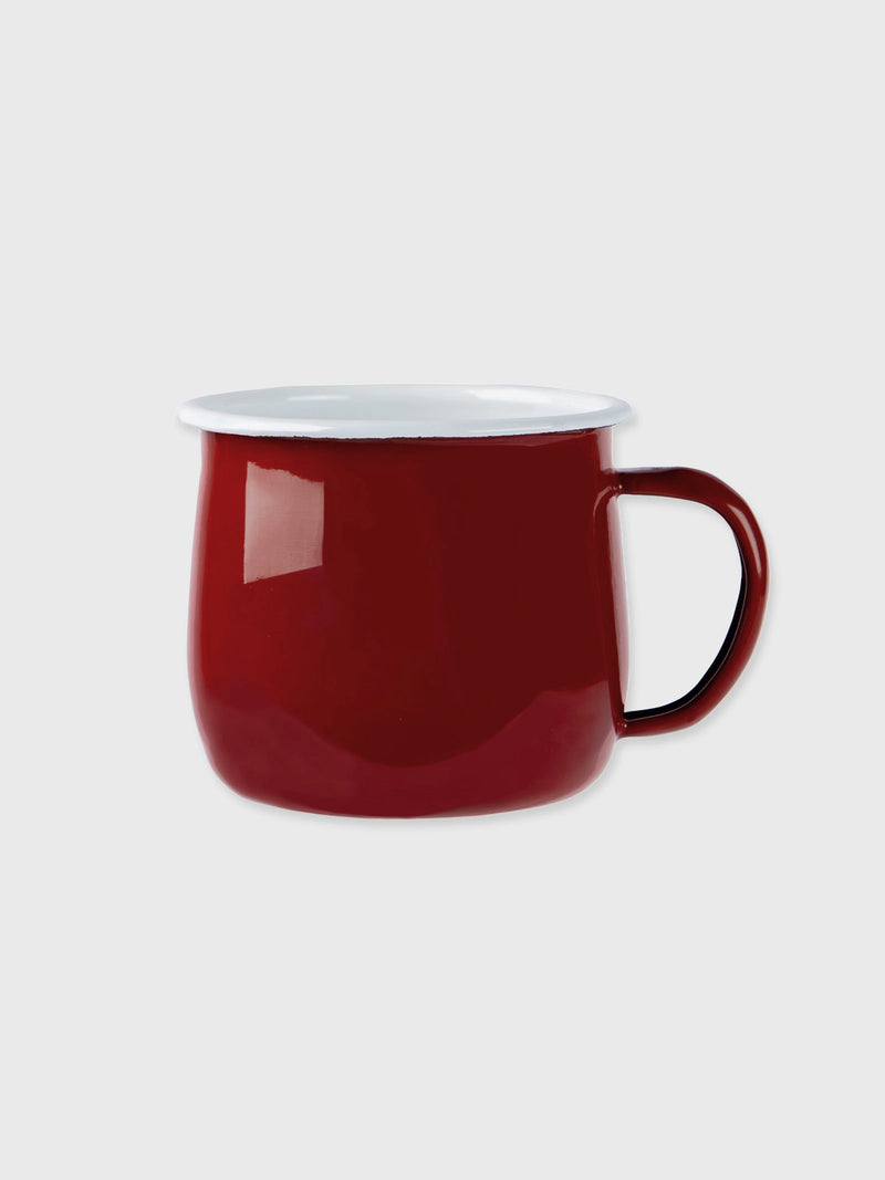 Enamel Belly Mug Brick Red - 9cm