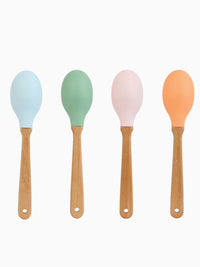 Colourful Wood & Silicone Spoon - Tomato