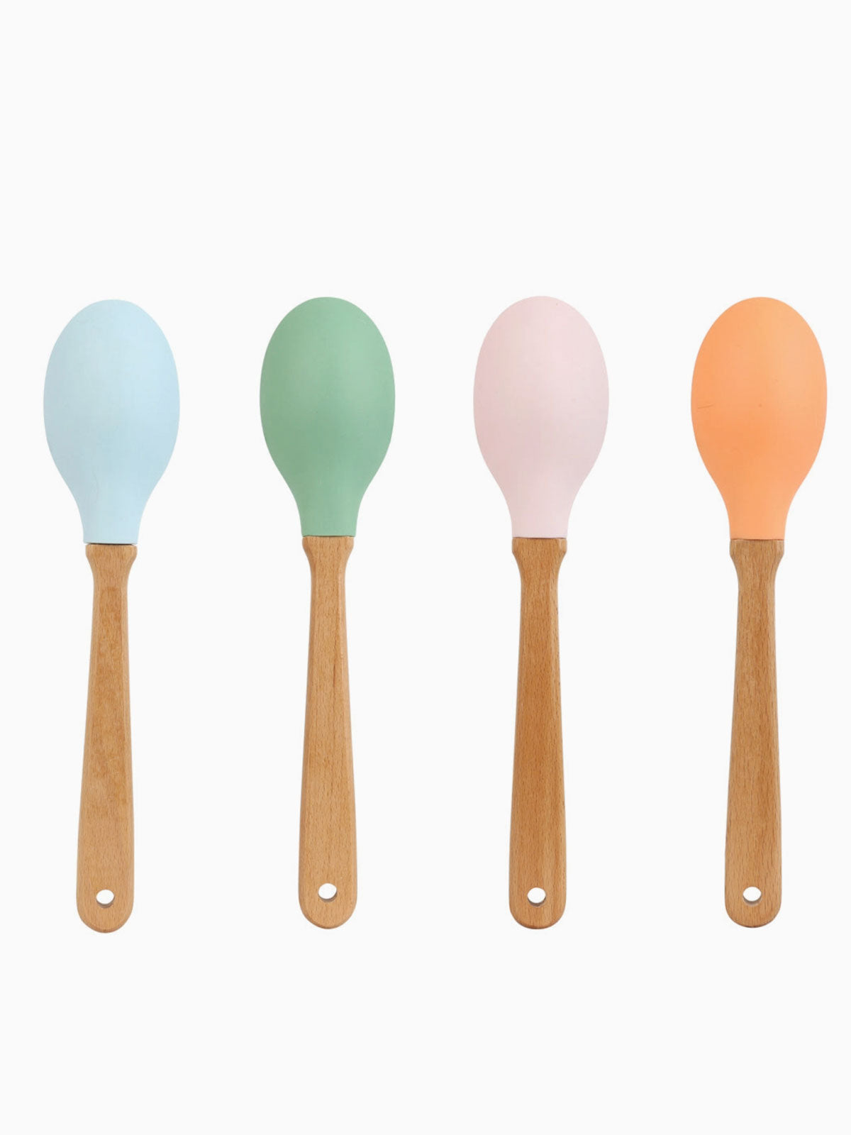 Colourful Wood & Silicone Spoon - Tomato