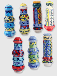 Ceramic Bathroom Light Pull - Colourful Mexican