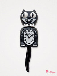 Kit Cat Clock Tuxedo - Original Large Size - Black & Chrome