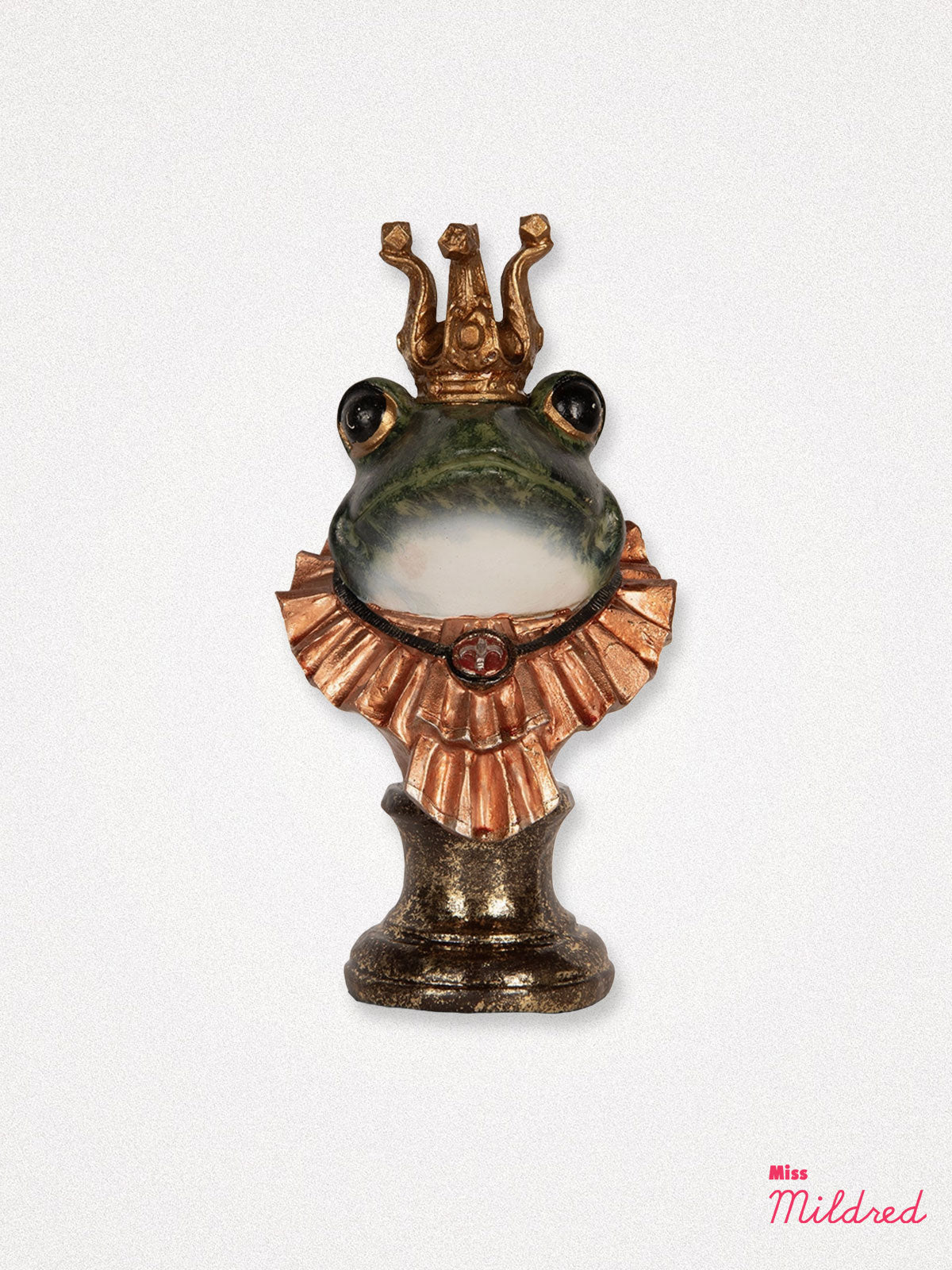 Prince Frog Statue Bust with Ruffle