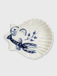 Ceramic Blue Lobster Shell Plate - 29cm