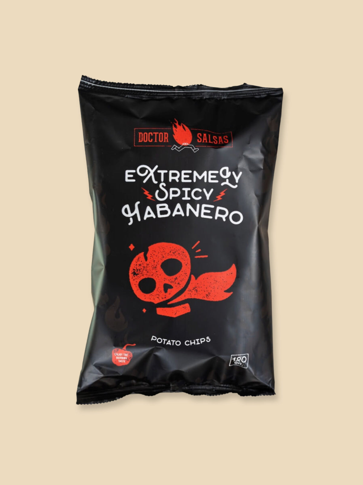 Dr Salsa Habanero Chilli Extremely Hot Spicy Crisps - 120G