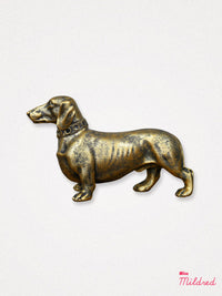Dachshund Dog Statue - Gold Colour