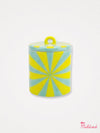 Swirl Deco Storage Jar 14.5 cm - Yellow / Aqua