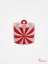 Swirl Deco Storage Jar 11.5 cm - Red / Pink