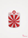 Swirl Deco Storage Jar 14.5 cm - Red / Pink