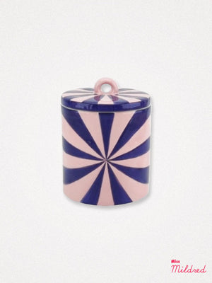 Swirl Deco Storage Jar 14.5 cm - Blue / Pink
