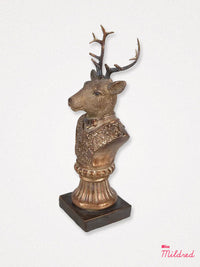Elegant Deer Stag Statue Bust - 25cm