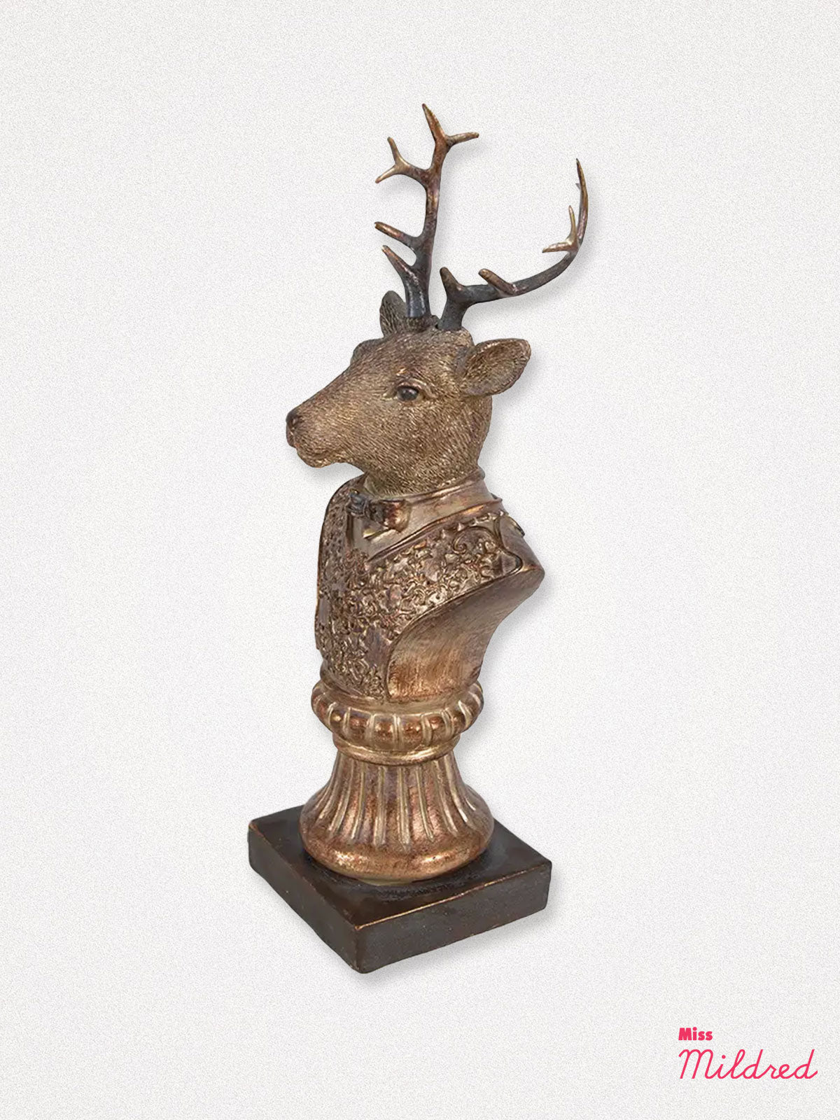 Elegant Deer Stag Statue Bust - 25cm