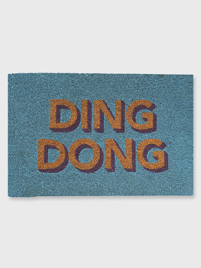 Ding Dong Door Mat - Blue