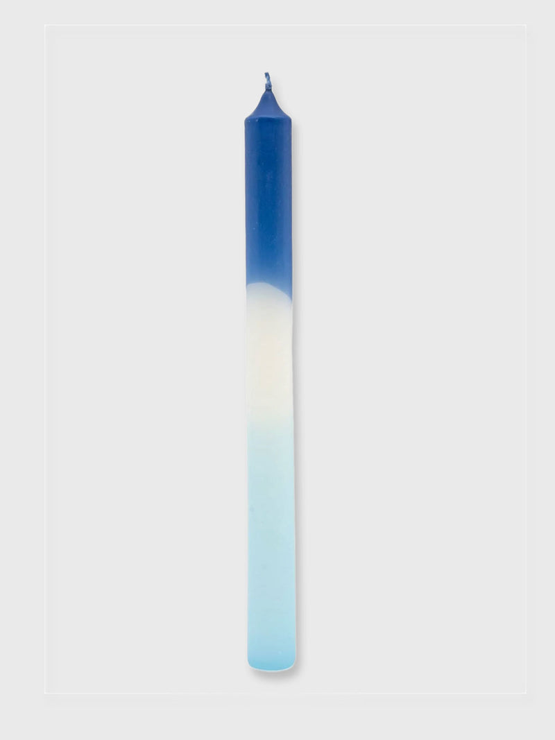Two Tone Dinner Candle - Blue