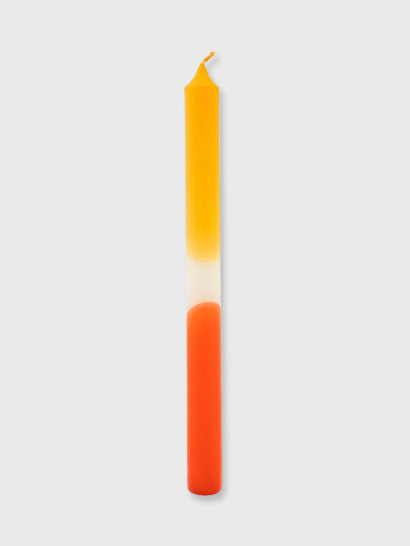 Two Tone Dinner Candle - Orange