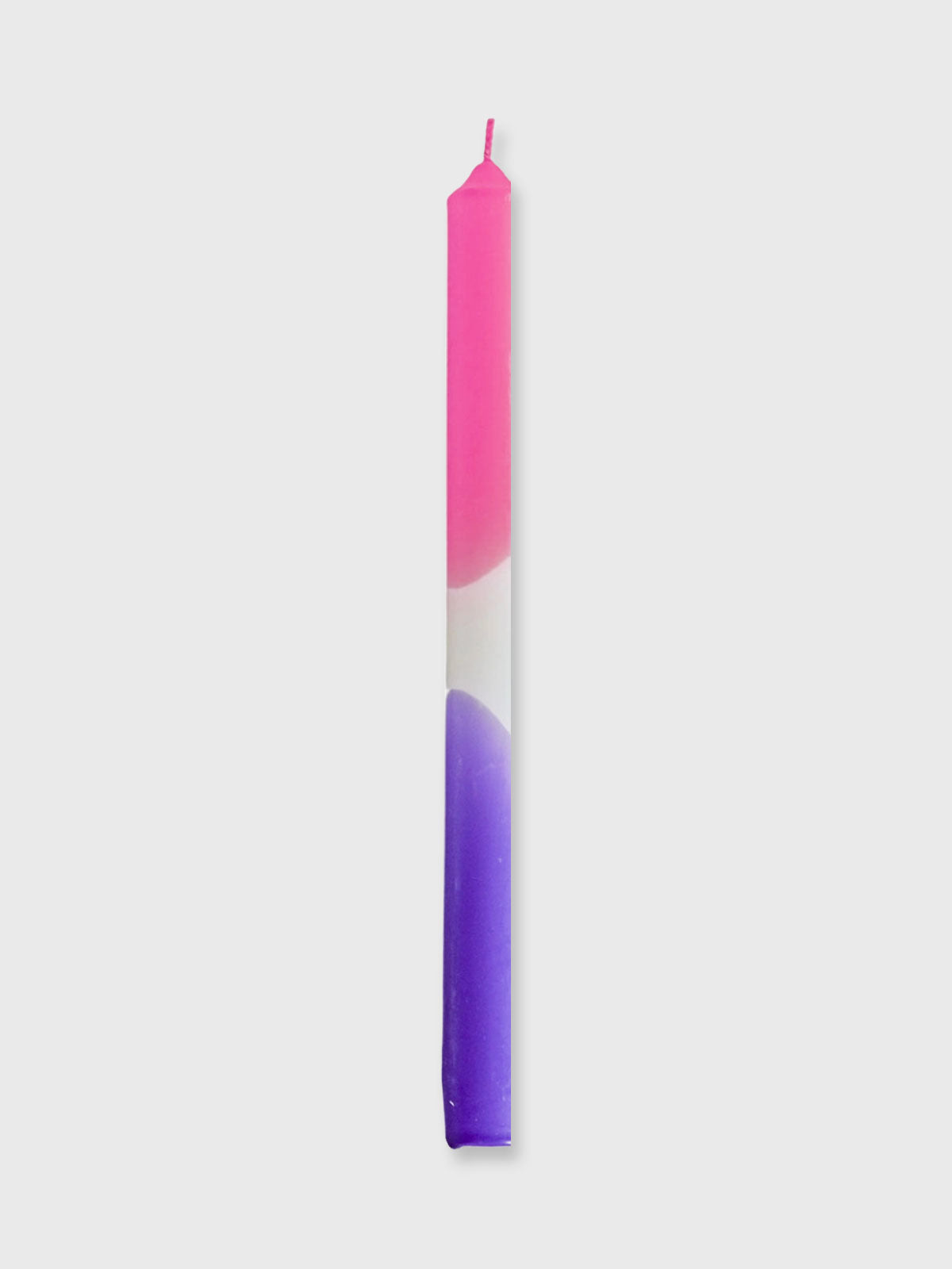 Two Tone Dinner Candle - Pink and Purple