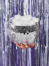 Disco Ball Shaped Ice Bucket - Silver