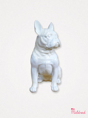 Frenchie Dog Statue - White