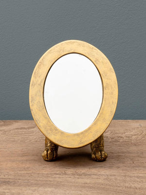 Dog Shaped Oval Mirror - Gold