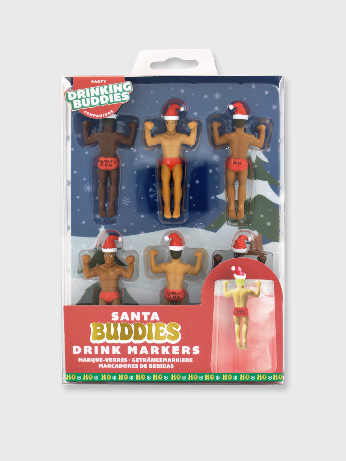 Hunky Santa Drink Markers