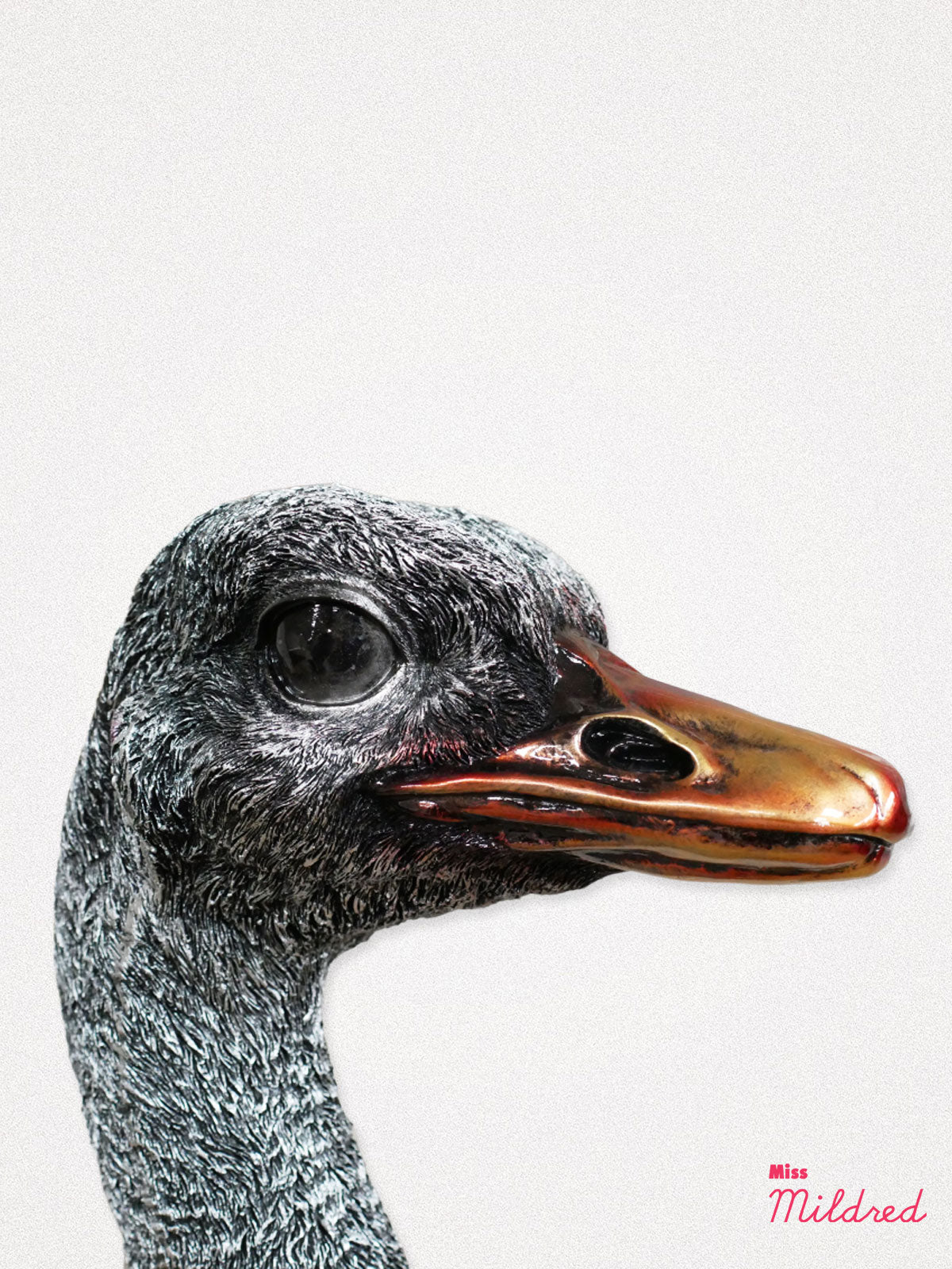 Emu Head Bust - Bronze and Gold