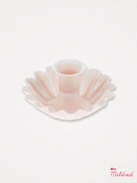 Enamel Metal Candle Holder - Soft Pink
